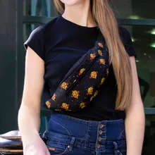 Забавная сумка на ремне, уличная сумка для женщин с декоративным рисунком, поясная сумка для спортзала, фитнеса, нагрудная посылка, повседневные ручные подарки, Повседневная парусиновая сумка