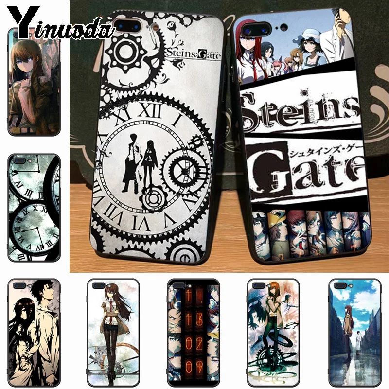 

Yinuoda Steins Gate amine Classic image paintings cover mobile phone Case for iPhone 7plus X 6 6S 7 8 8Plus 5S 11pro case