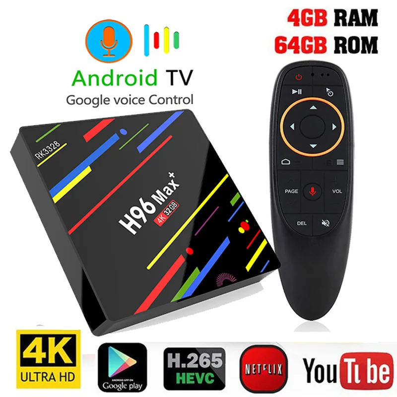 New H96 MAX P Android 9.0 TV BOX RK3328 Quad Core 4G 32G/64G 4K HD BT4.0 2.4/5G wifi IPTV Subscription M3U For Smart TV BOX TV