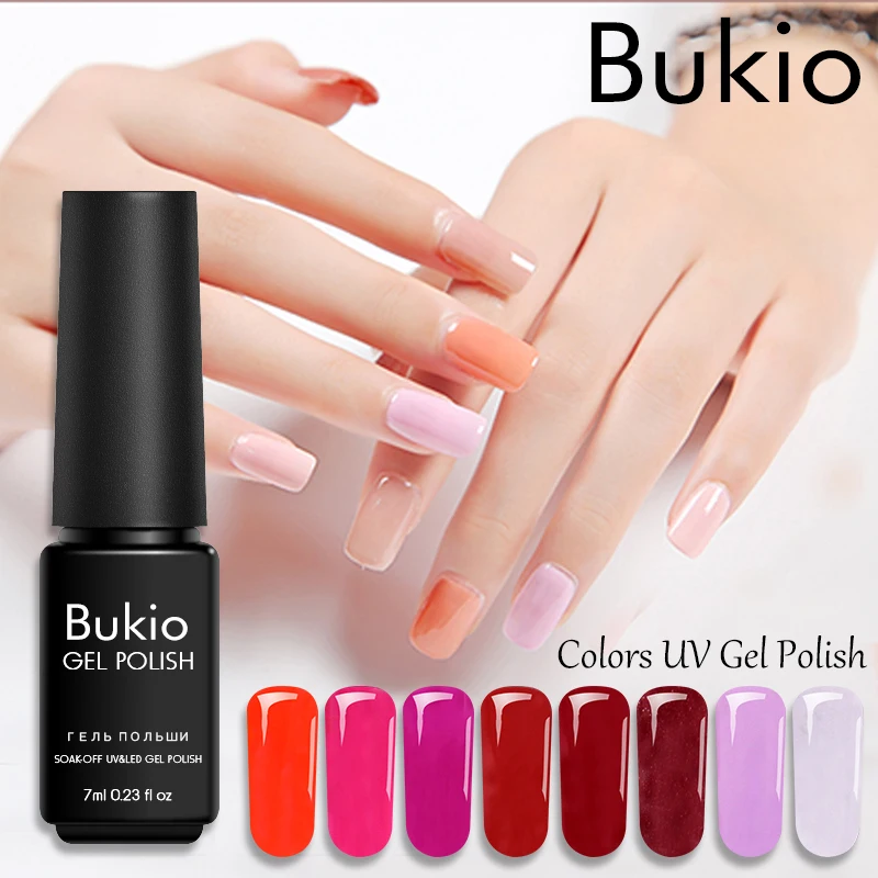 

Bukio Everything for Manicure 28 Pure Colors Nails Art 7ml Primer for Nails Uv and Led Permanent Enamels Nail Design