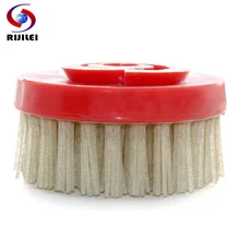 RIJILEI 10PCS/Set 4inch Snail lock Diamond abrasive Brushes for Marble antique surface Round diamond Antique abrasive brush YG15 RIJILEI 10PCS/Set 4inch Snail lock Diamond abrasive Brushes for Marble antique surface Round diamond Antique abrasive brush YG15
