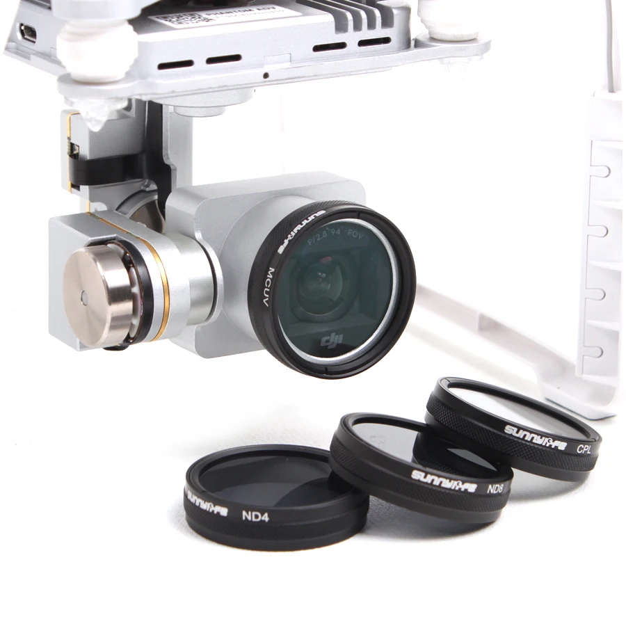 Lens Filter ND-4 Light Microscopy for DJI Phantom 4/3 ND4 Dimmer Professional\Advanced\Standard | Электроника