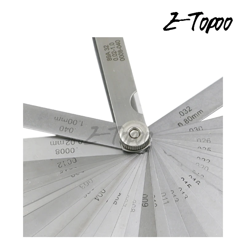 

32pcs/lot Blade Metric Feeler Gauge Filler Thinner Measurement Tool 0.02-1.00mm