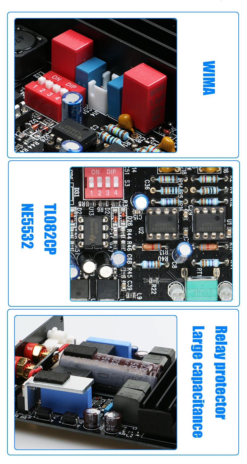 FeiXiang FX-AUDIO FX1002A TDA7498E TL082 аудио мощный цифровой усилитель мощности аудио A1 предусилитель 160 Вт* 2