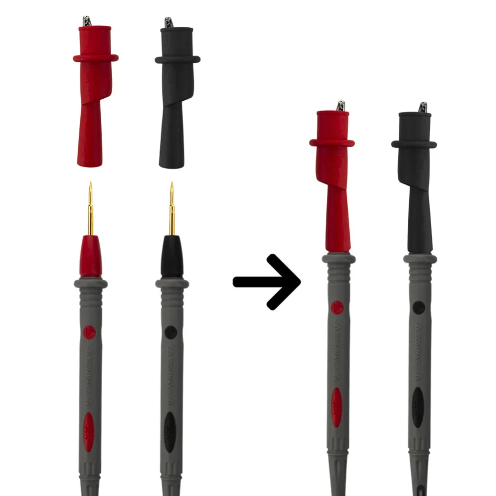 

Hot Silicone Wire Pen + 2 Crocodile Clips Universal Probe Test Leads Pin for Digital Multimeter Needle Tip Meter Tester Probe