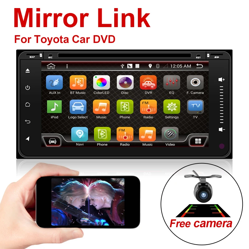 

Cheapest 2 Din Android 6.0 Car Radio GPS Navigation for Toyota Quad-Core 7 Inch 800*480 HD Full Touch Screen Cat Stereo Headunit