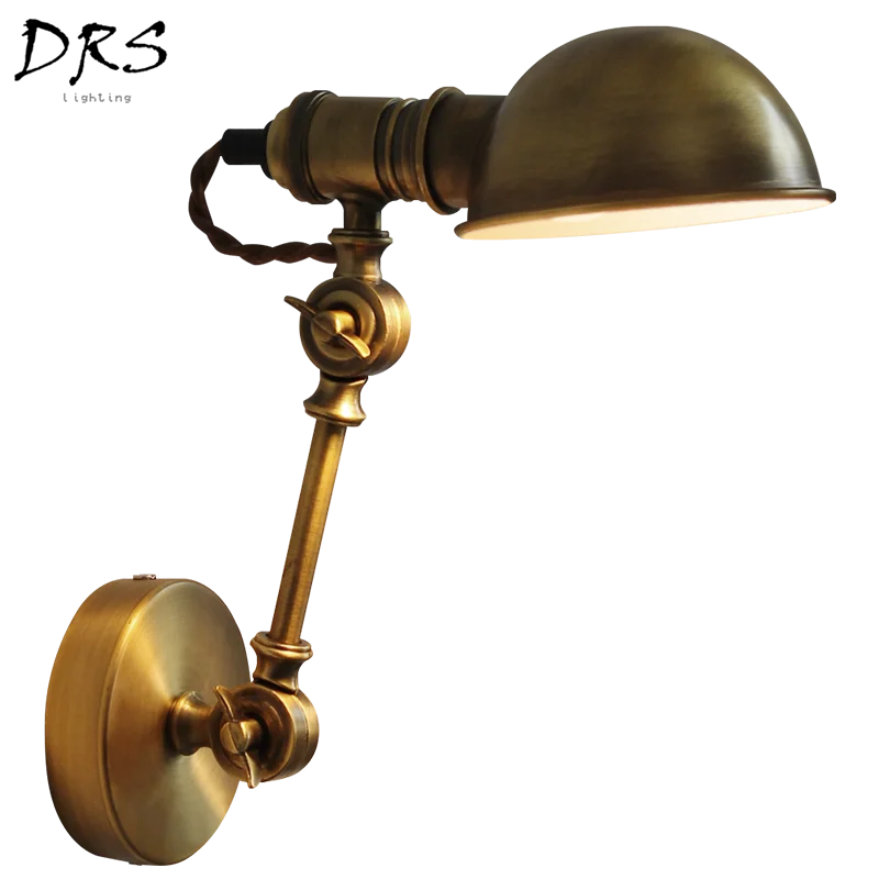 

American Loft Wall Lamps Country Retro Iron Bronze Creative Wall Saconces Aisle Staircase Wall Lights Living Room Decor Home