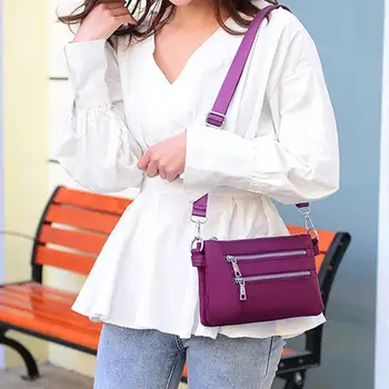

Fashion Women Multiple Compartments Crossbody Shoulder Bag Zipper Envelope Pouch