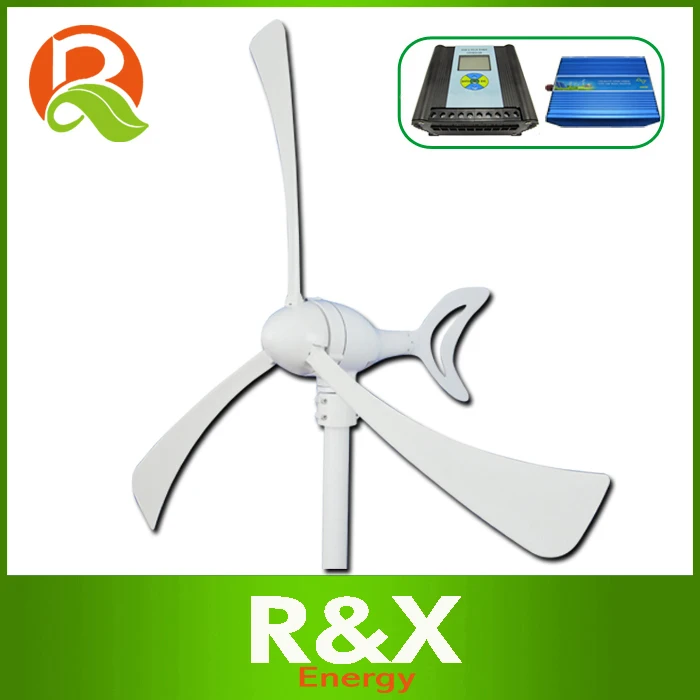 

Horizontal wind generator 300w, 12V/24 wind turbine, come with wind/solar hybrid controller LCD display+600w off grid inverter.