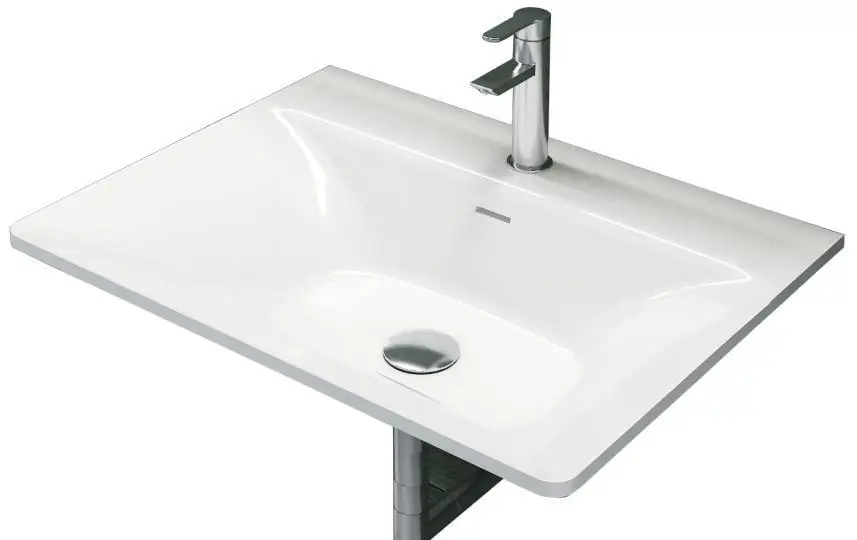 

Rectangular Bathroom Wall Hung Corain Vessel Sink Matt Solid surface Stone Wall Mounted washbasin RS38174-550