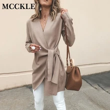 Женское пальто из искусственной замши с v-образным вырезом и длинным рукавом, верхняя одежда, однотонный кардиган цвета хаки на шнуровке для офисных леди, осень, повседневные длинные пальто для женщин