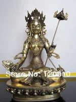 

00463 Tibetan Buddhist bronze Ushnishavijaja buddha statue