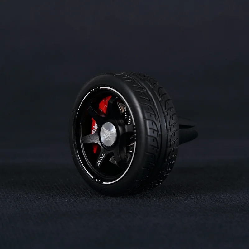 Модный металлический ободок колеса TE37+ тормозной диск+ резиновый держатель шины автомобиля грузовика освежитель воздуха украшение твердый парфюм брелок