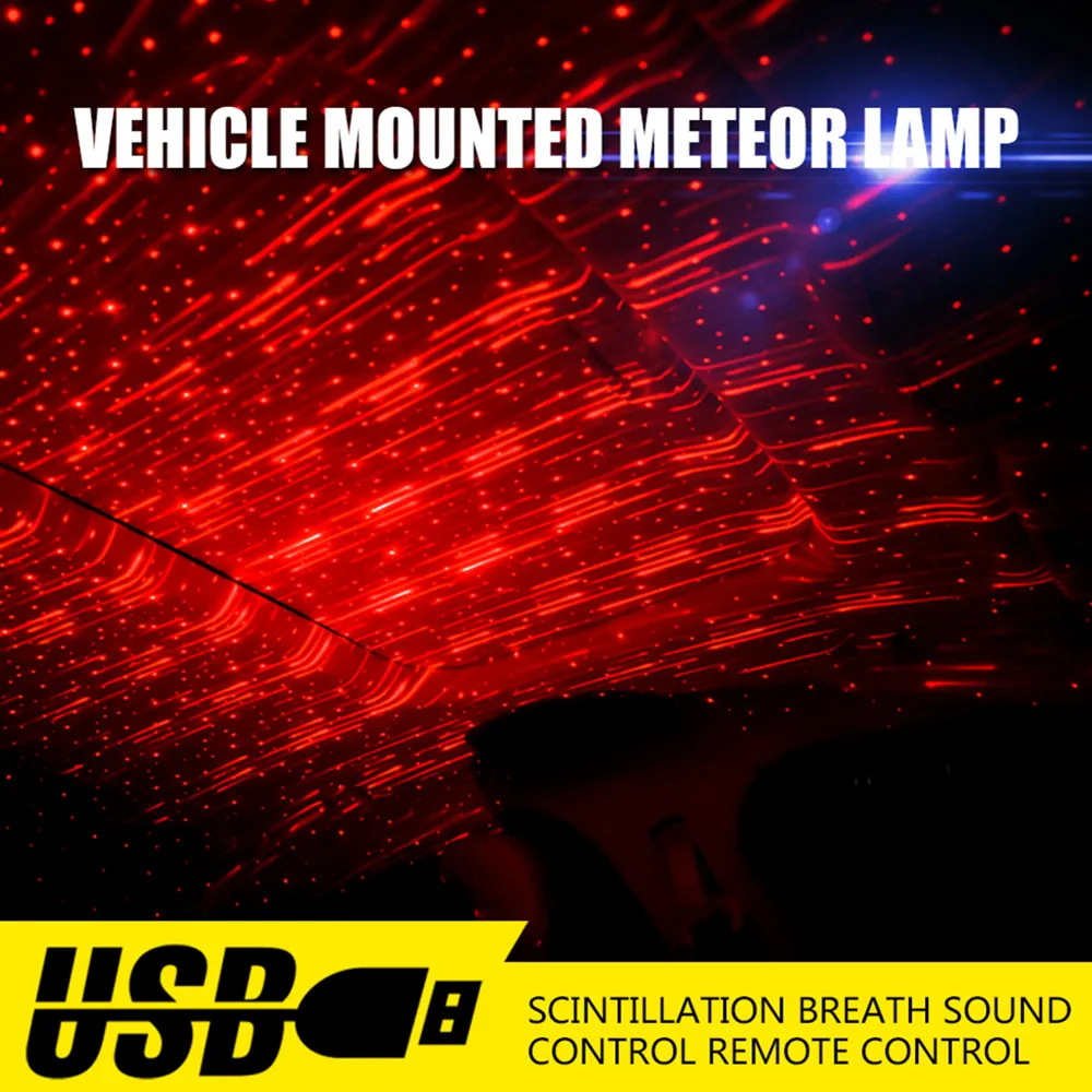 

1Pcs Car USB Plug Atmosphere Light DJ Mini Colorful Music Sound Lamp laser star light Remote Control Enjoy Christmas Day Gift