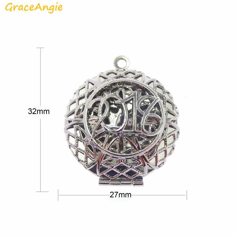 

GraceAngie 1PC Openable Pendant Shiny Silver Color Zinc Alloy Metal Charm 2018 2019 2020 Number for DIY Lucky New Year Jewerly