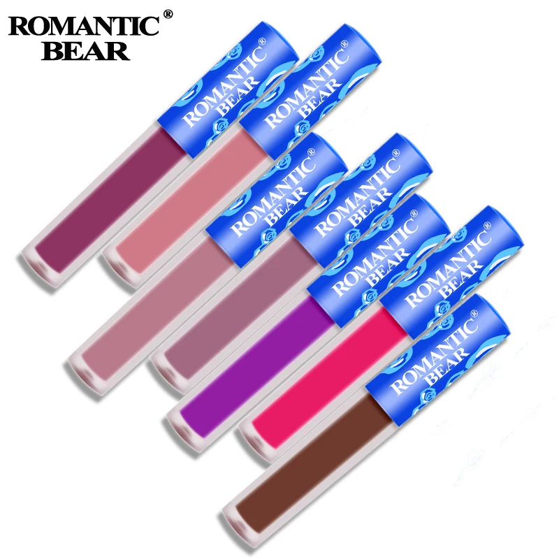 

Romantic Bear Brand Makeup Lipstick Maquillaje Batom Long Lasting labiales Rouge A Levre Mat Liquid Make up Matte Lipstick