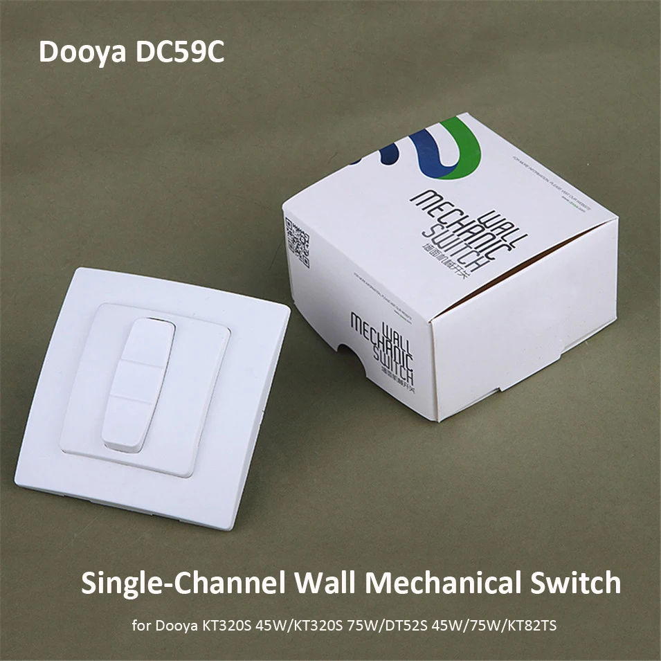 Оригинал Dooya DC59C, одноканальный стены механический переключатель, работа с Dooya 4 провода, электродвигатели KT320S 45/75 W, DT52S 45/75 Вт, KT82TS