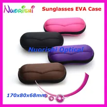 10 шт. новые свежие красочные очки для очков Солнцезащитные очки на молнии 6 цветов EVA чехол коробка ML033