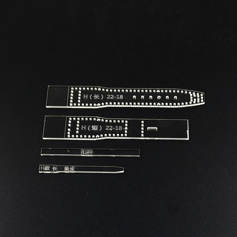 Прозрачный акриловый ремешок для часов трафареты Сделай Сам кожевенное ремесло инструмент для дома DIY принадлежности наручные Аксессуары для наручных часов - Цвет: For Men H  22 18