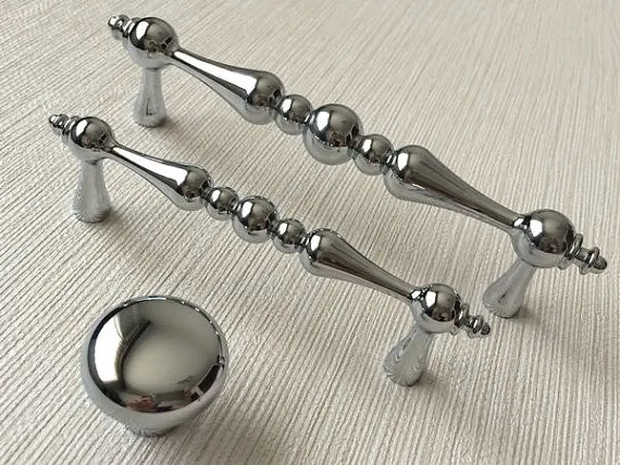 

3.75" 5" Drawer Knobs Pull Handles Dresser Knob Handle Kitchen Cabinet Door Knobs Chrome Silver Cupboard Knob Handle 96 128 mm