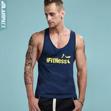 Aimpact, новинка, облегающий Мужской Топ, майка для бодибилдинга, кроссфита, для тренировок, топы, мужские, сексуальные, хлопковые, летние майки для мужчин, AM1022