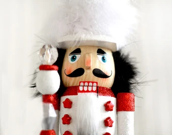 

G01-X003 Best Valentine's Day birthday gift home decoration Nutcrackers wooden 46cm white Soldier 1pcs