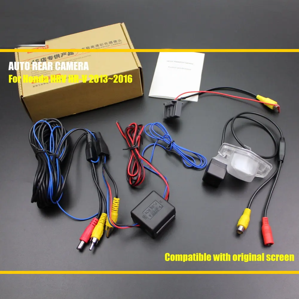 혼다 HRV HR-V XRV XR-V 베젤 2013-2022 호환 순정 차량 디스플레이 후방 카메라, 어댑터형 백업 카메라 액세서리