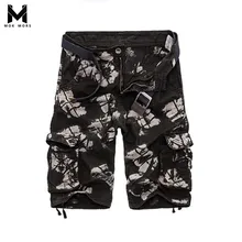 Летняя мужская новая камуфляжная печать высокого качества шорты Мужская мода обычная, высокая, на выход Jogger оснастка Спортивная Мужская s короткая