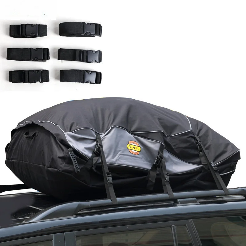 

Car Waterproof Roof Luggage Bag Cargo Carrier Exterior Bag Roof Top Rack Mount For Auto Travelling Size M/L Exterior Parts