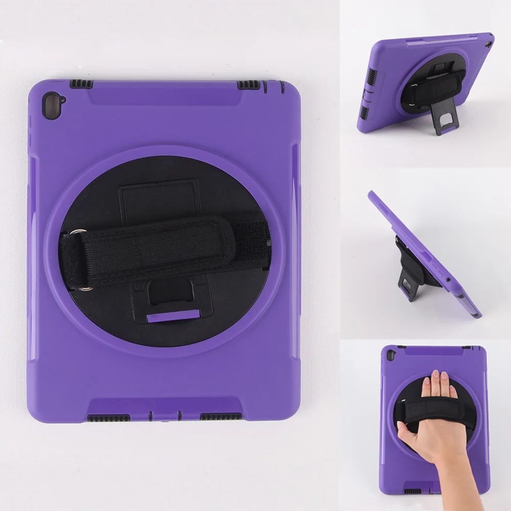 Case for iPad Pro 9.7 with 360 Degree Rotating Hand Strap and Kickstand, Miesherk Heavy Duty Shockproof Drop Protection Cover Case for iPad Pro 9.7 with 360 Degree Rotating Hand Strap and Kickstand, Miesherk Heavy Duty Shockproof Drop Protection Cover