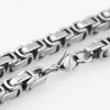 Chaîne de boîte Byzantine de 5mm, en acier inoxydable 316L, colliers, chaîne de couleur argent/or pour hommes et garçons, bijoux ► Photo 2/6