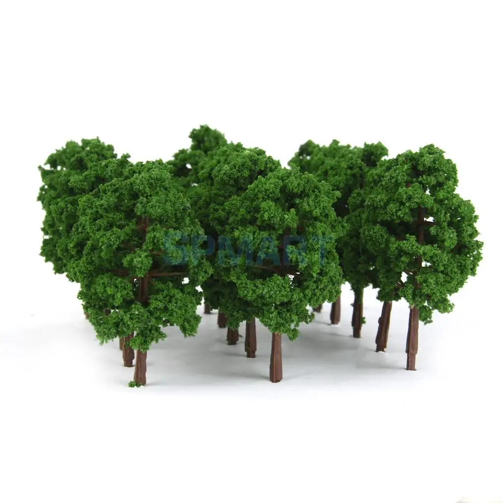 MagiDeal 60Pcs 1/150 Scale Model Tree for Model Building Layout Street Railway Forest Architecture Scene Landscape