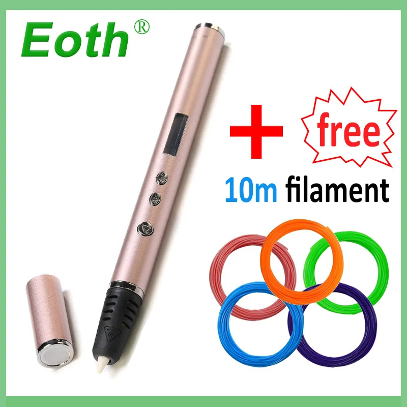 

3D Pen 1.75mm ABS/PLA DIY LED Screen,USB Charging 3D Printing Pen Filament Creative Toy Gift For Kids Design
