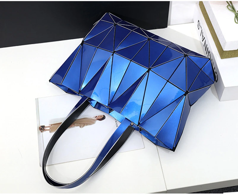 Nevenka Women Luminous Handbag Leather Shoulder Bag Women Geometric Handbags 2018 Large Tote Bag for Women Leather Crossbody Bag12
