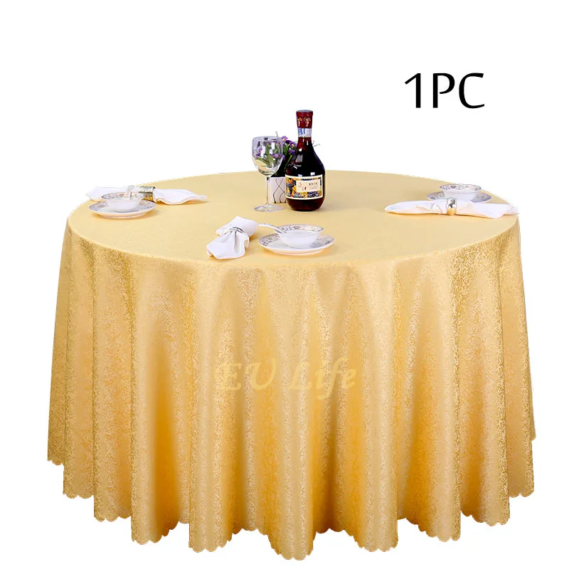 Wholesale 1PC Jacquard Square Table Cloth White Linen Tablecloth for Marriage Event Party