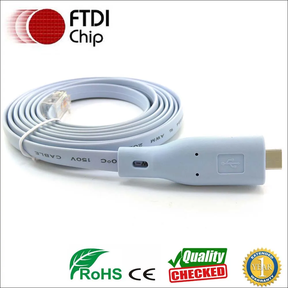 6ft ftdi usb type c rs232 to rj45 adapter cable for cisco huawei h3c juniper router console