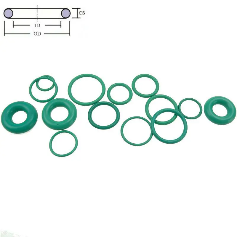 CS 3,5 мм OD10-120mm зеленый флуоресцентный резиновый сальник уплотнительное кольцо