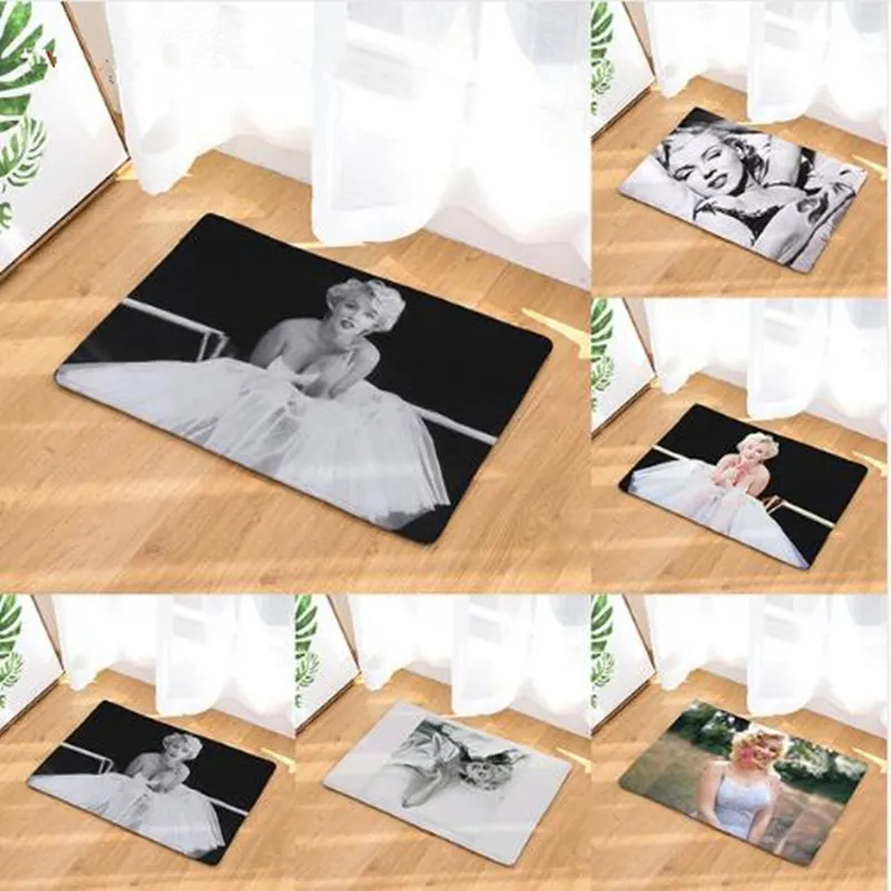 Hot Welcome Waterproof Floor Mat Marilyn Monroe Kitchen Rugs Bedroom Carpets Decorative Stair Mats Home Decor Crafts