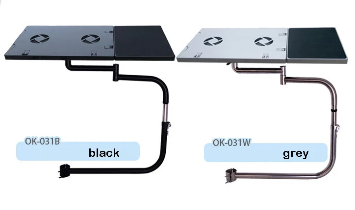  BL OK031 Full Motion Chair Clamping Keyboard Holder Laptop Desk Mouse Pad Notebook Stand with Fan f