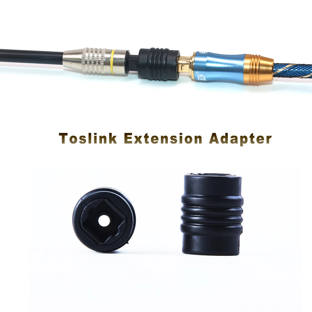 EMK Spdif Optical Connector Toslink 90 Degree Optical Audio Cable Adapter Male to Female Right Angle Stereo Audio 360 Rotates (6)
