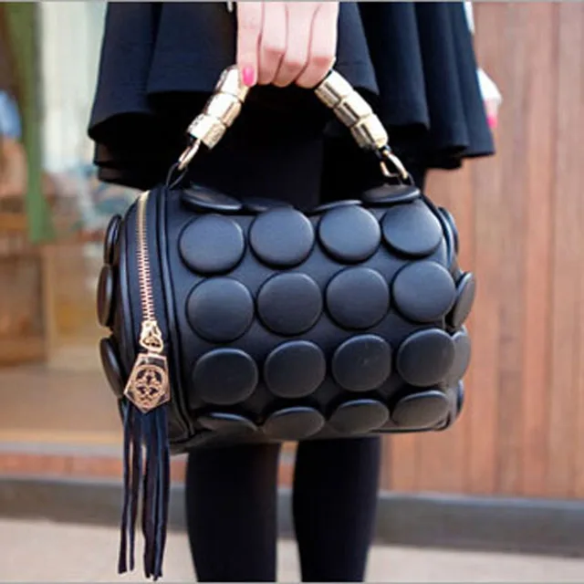 Button Purses and Handbags Women Tassel Messenger Bag Women Leather