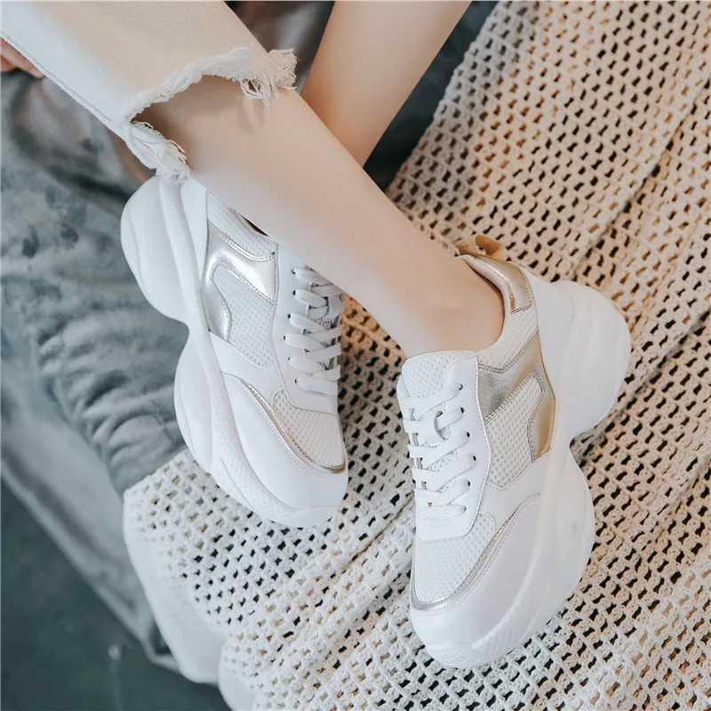

Color matching casual shoes women's autumn new wild net red with the breathable mesh shoes lightweight running shoes