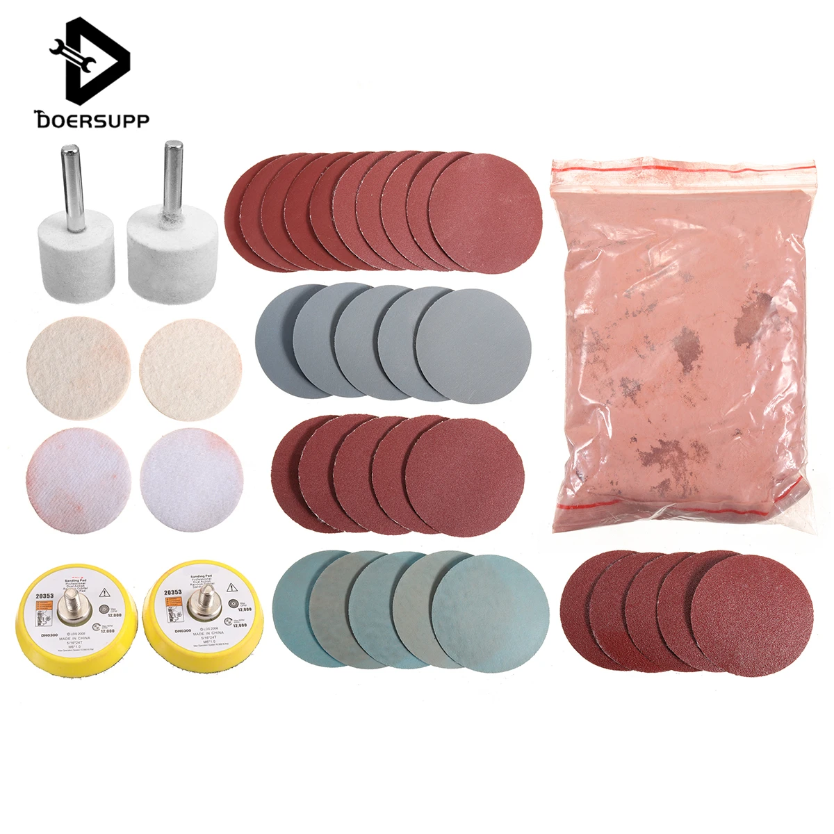 Doersupp Стекло полировка комплект для глубокая царапина удаления Косметическая пудра шлифовальные диски подушечки для полировки