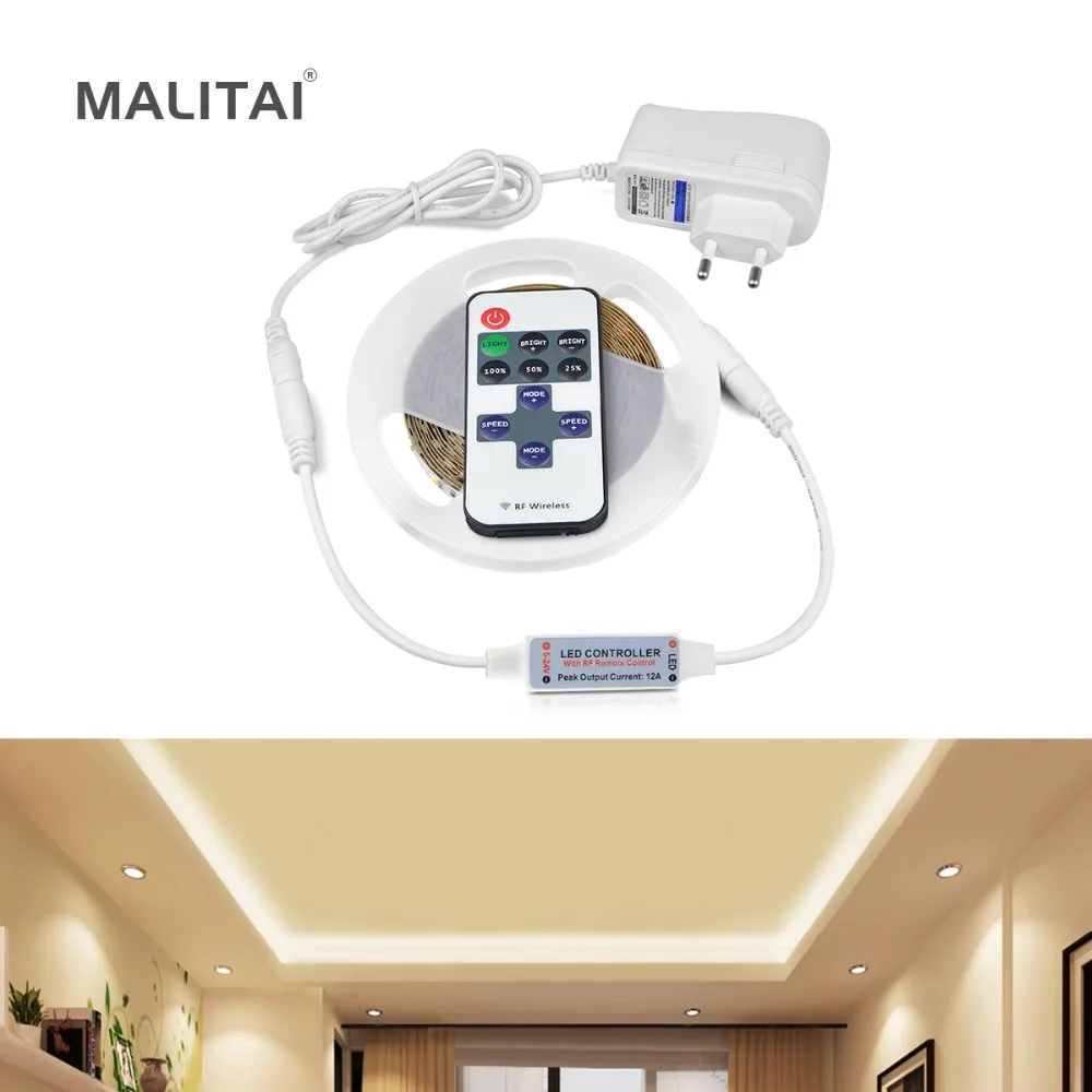 

Supper Bright 5M SMD4040 LED Under Cabinet light 12V With Remoter Control Dimmable LED Strip For Closet Kitchen light Decoration