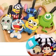13 model 10cm silicone rubber Travel Bag Tag Holder Luggage Tag Name Card Bag Card Holder Travel Suitcase Baggage skull pattern luggage bag tag fluorescence green