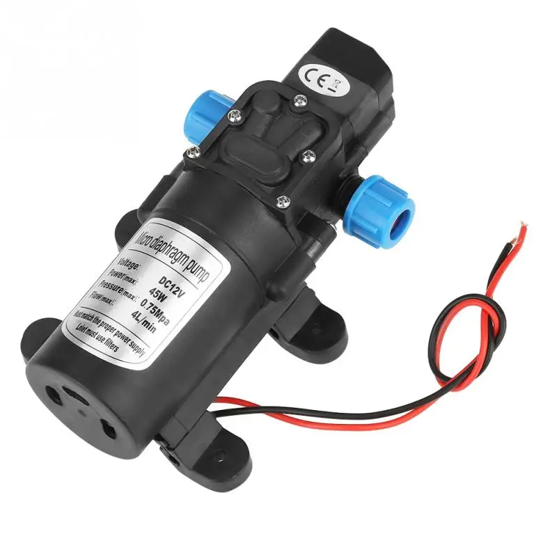 

DC 12V Water Pump 45W Micro Diaphragm Water Self Priming Pump bomba Low noise 4L/min Flow Black w/ Filter pump Best Offer