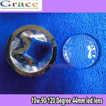 

90-120Degree 44mm Convex Optical Glass Led Lens +Led Lens Reflector ,High power 10w LED