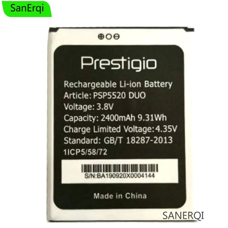 

for Prestigio PSP5520 DUO Battery mobile phone Replacement 2400mAh High Quality
