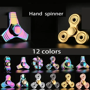 Tri Fidget Hand Spinner Metal Triangle Torqbar Zinc Alloy Puzzle Finger Toy EDC Focus Fidget Spinner ADHD Austim Super Fast Toy