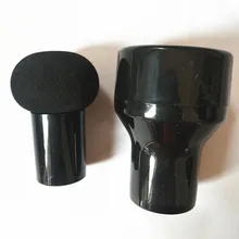 Черный 1 шт основа под макияж губка косметический спонж порошок Гладкая спонж для нанесения макияжа с пластиковой крышкой